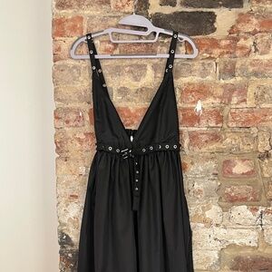GANNI Black Duchesse Dress
